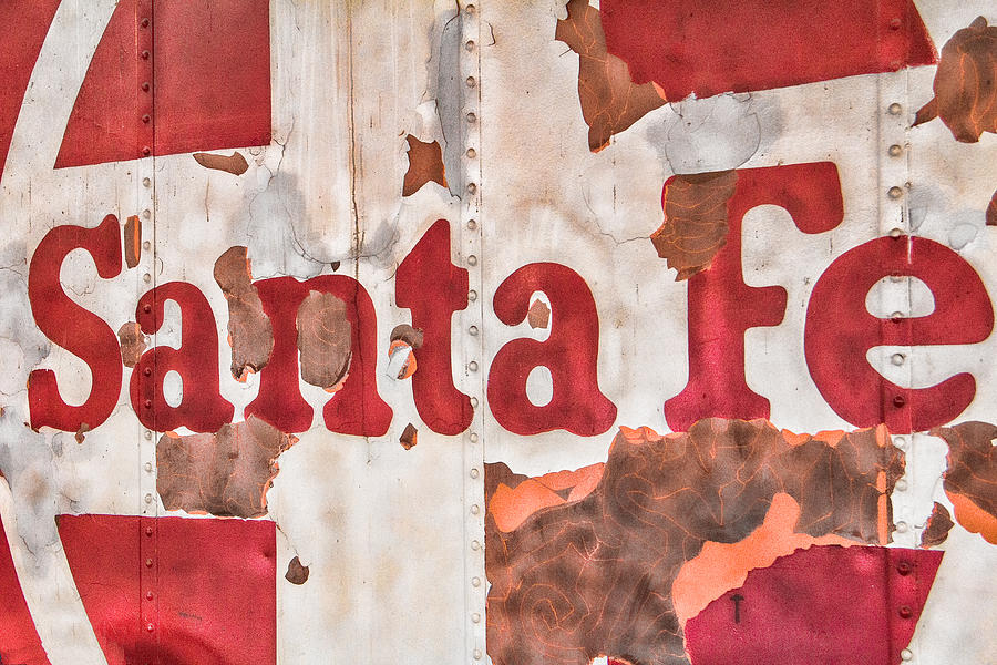 Santa Fe Vintage Railroad Sign Photograph by Steven Bateson