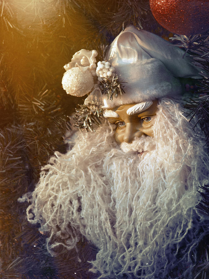 Santa in Light Photograph by Hal Halli