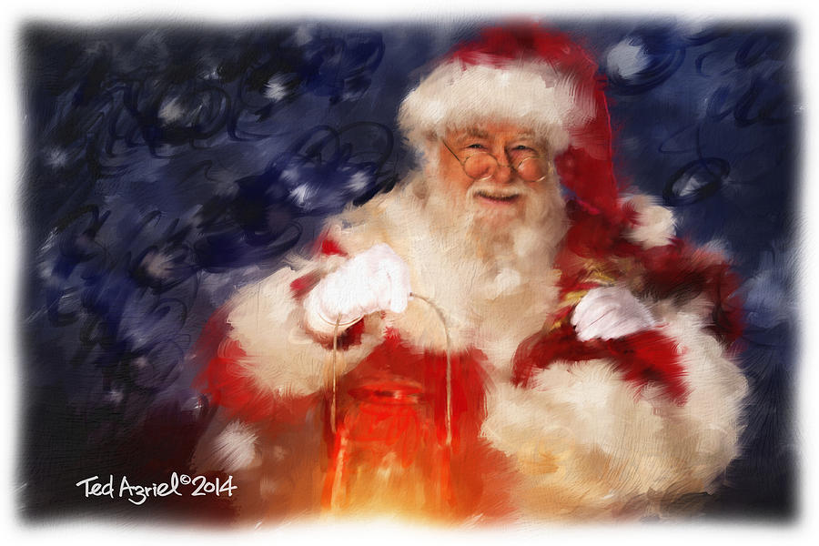 Santa is Comin To Town Painting by Ted Azriel