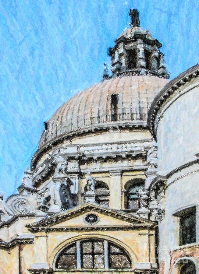 Santa Maria della Salute detail Digital Art by Liz Leyden