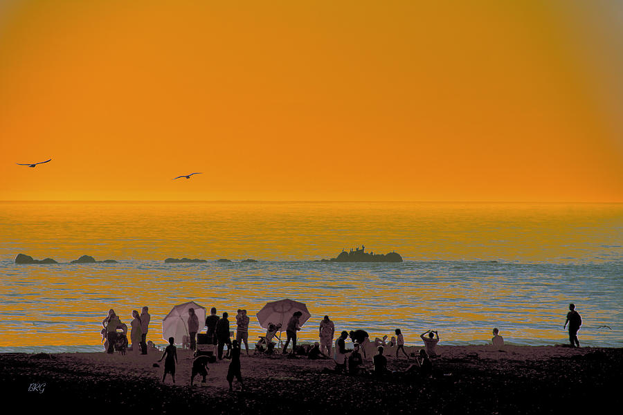 Santa Monica Beach Sunset Photograph