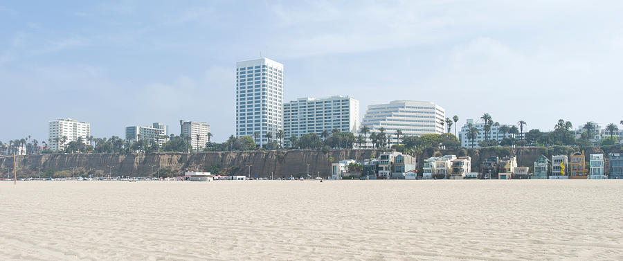 Santa Monica Photograph - Santa Monica Beach With Buildings by Panoramic Images