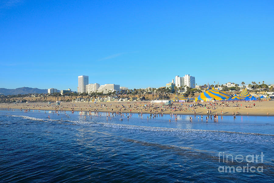 Santa Monica California Coast Line Photograph by Timothy OLeary