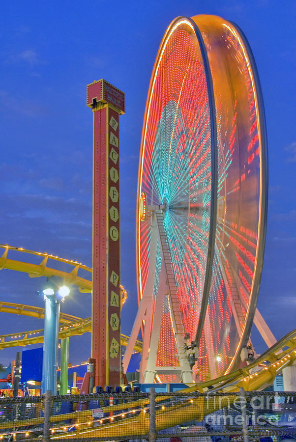 Santa Monica Pier Ferris Wheel  Photograph by David Zanzinger