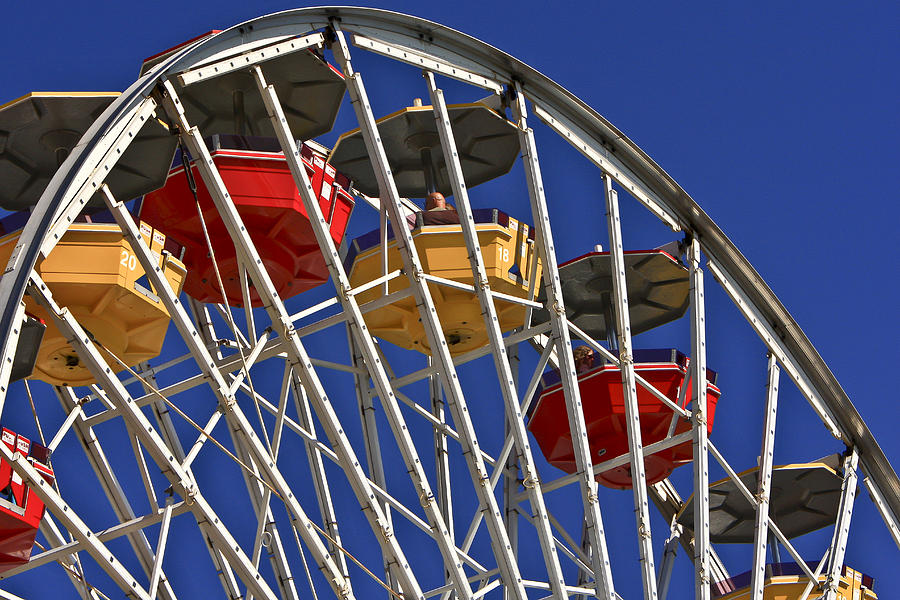 Santa Monica Pier Ferris Wheel Photograph by Jim Moss
