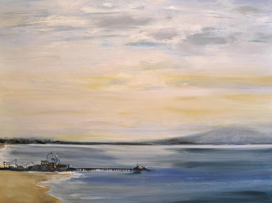 Santa Monica Pier Painting by Lindsay Frost