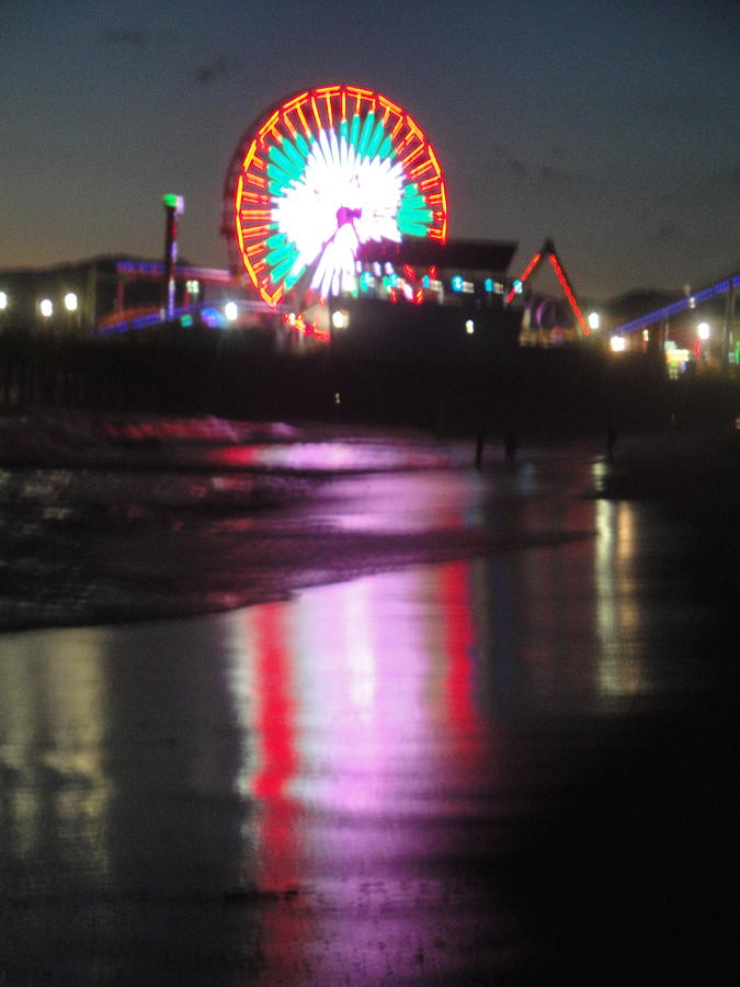 Santa Monica Pier in color aware Photograph by Kenneth James