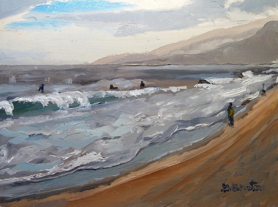 Santa Monica Painting - Santa Monica Shoreline by Gary Bruton