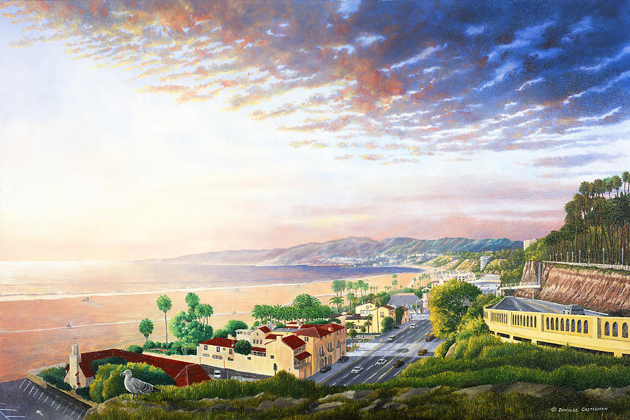 Santa Monica View North Painting by Douglas Castleman