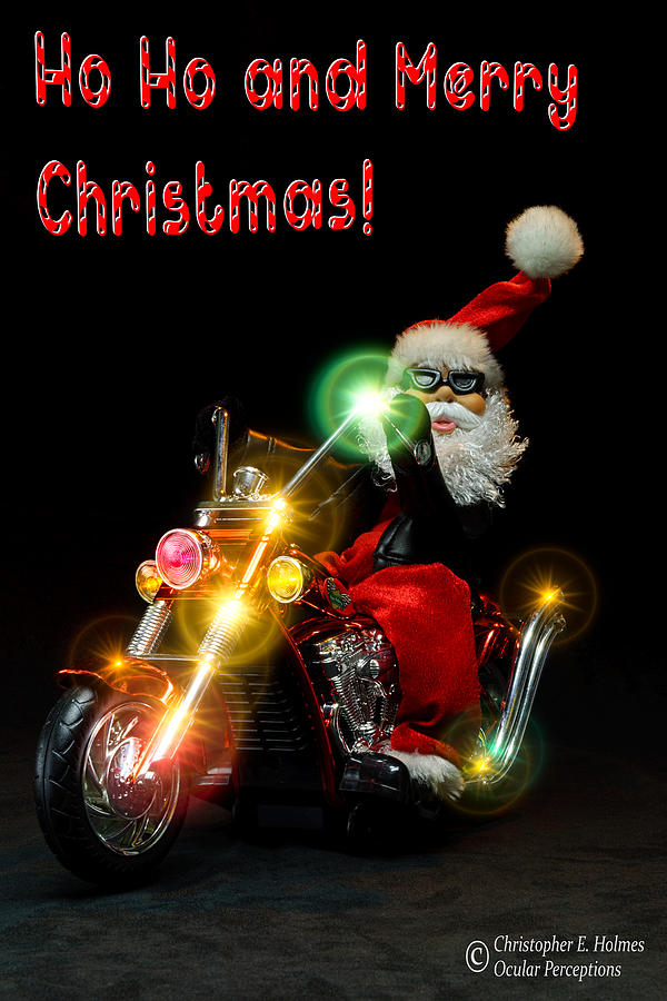 Santa Motoring - Merry Christmas Photograph by Christopher Holmes