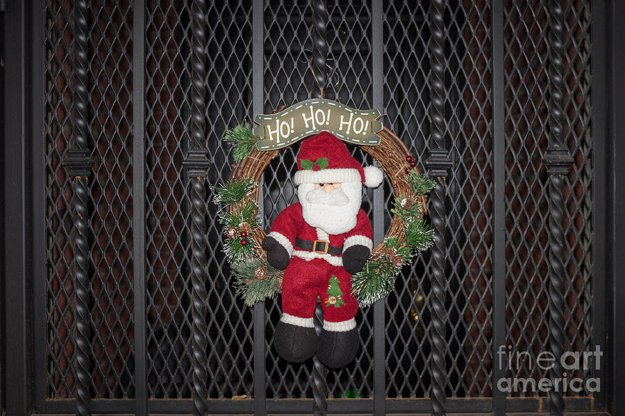 Holiday Photograph - Santa on a Metal Grate by Thomas Marchessault