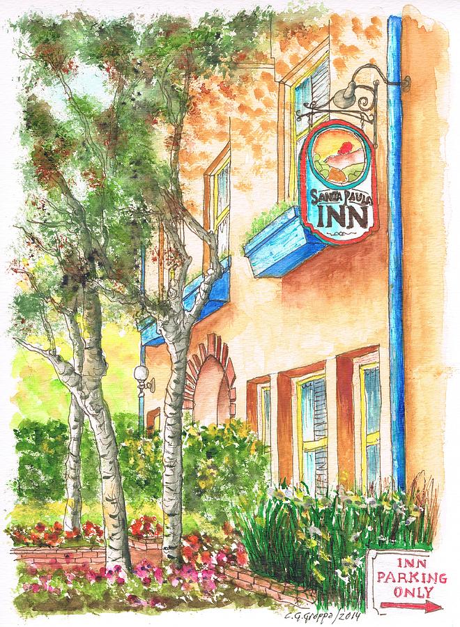Santa Paula Inn in Santa Paula - California Painting by Carlos G Groppa