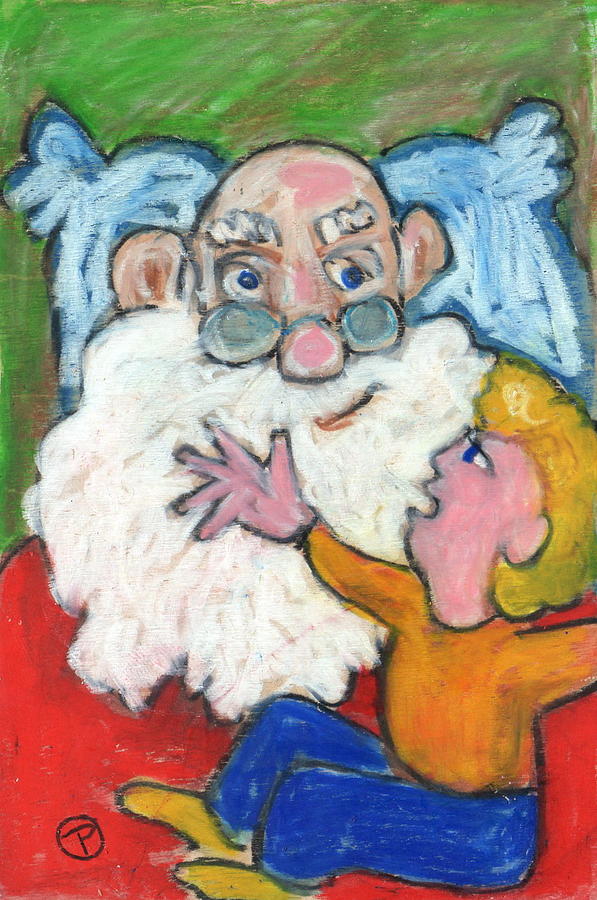 Santa  Painting by Todd  Peterson