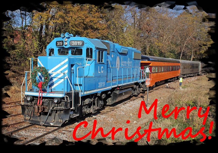 Santa Train Greeting Cards Christmas Red Font 2 Photograph by Joseph C Hinson