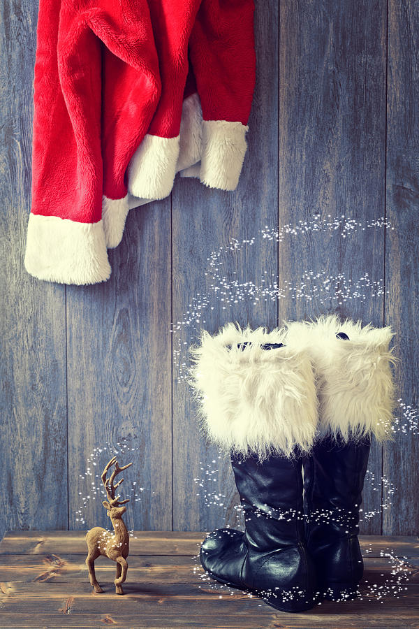 Santa Claus Photograph - Santas Boots by Amanda Elwell