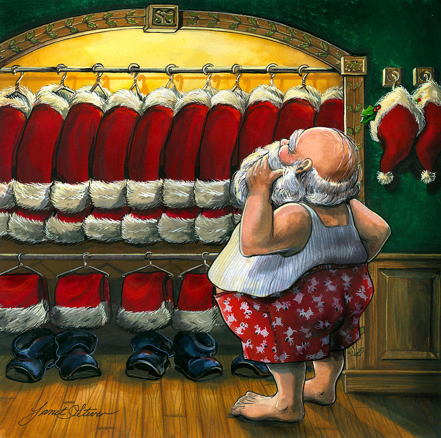 Janet Stever Painting - Santas Closet by Janet Stever