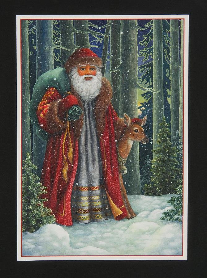 Santas Journey Painting by Lynn Bywaters