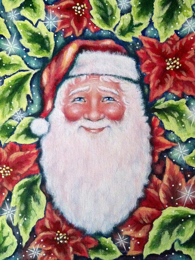 Santa Claus Painting - Santas Joy by Theresa Stites