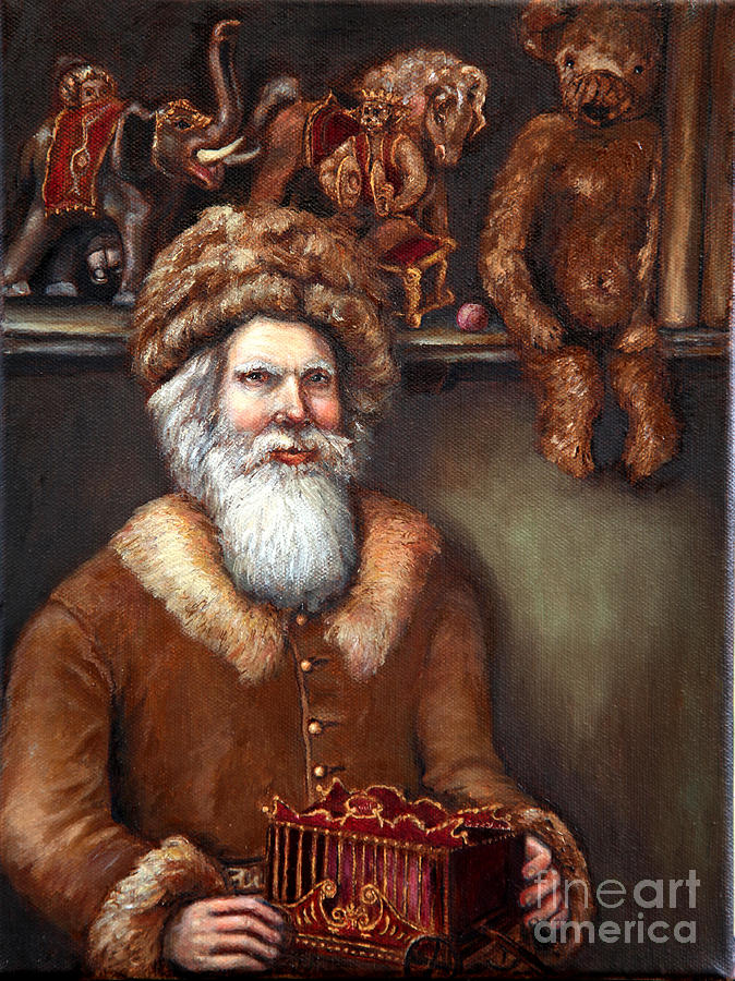 Santa Claus Painting - Santas Special Toys by Portraits By NC
