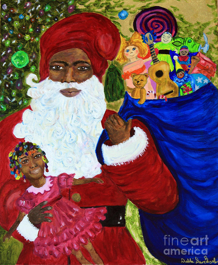 Santas Wish - Civil Rights Santa Claus Painting