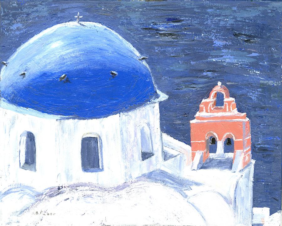 Santorini Painting by Alice Faber