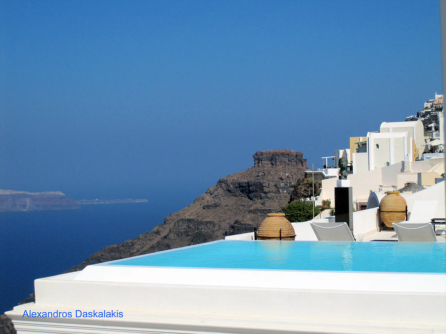 Landscape Photograph - Santorini Blue by Alexandros Daskalakis