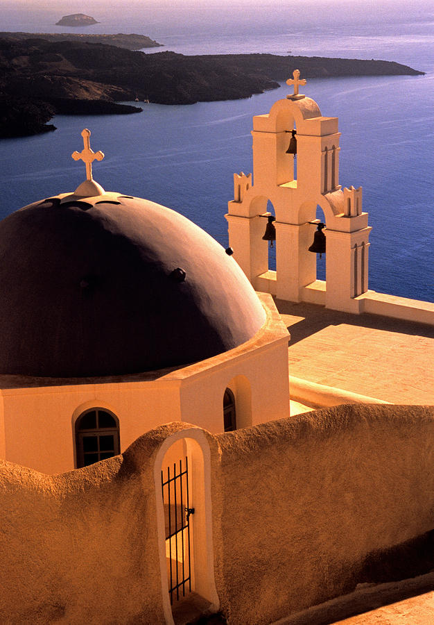 Santorini church Photograph by Dennis Cox