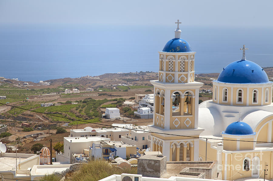 Santorini church overlooking the sea Photograph by Sophie McAulay