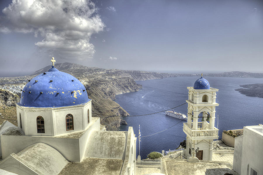 Santorini Churches Photograph by Alex Dudley - Pixels