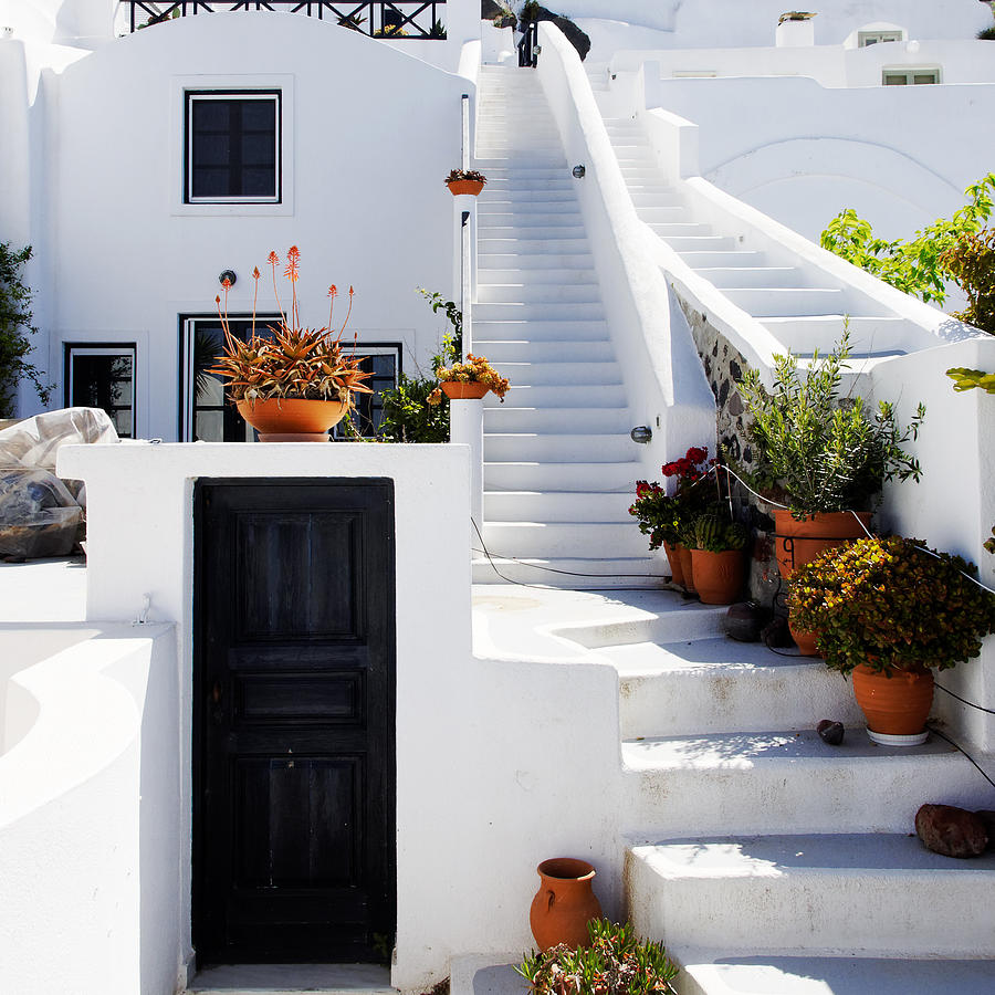 Santorini Door and Steps Photograph by Darin Volpe
