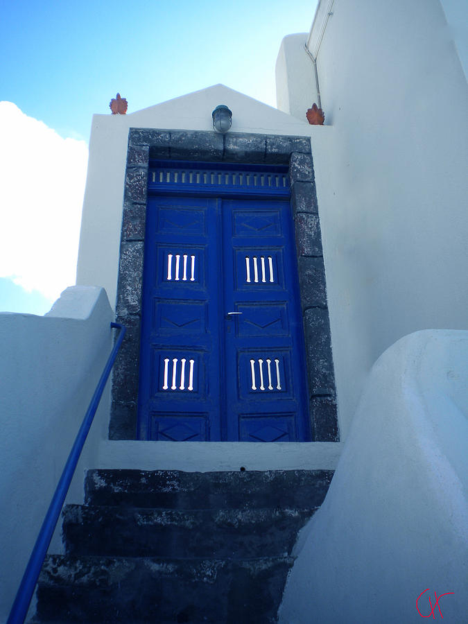 Colette Photograph - Santorini Door  to Heaven  by Colette V Hera Guggenheim