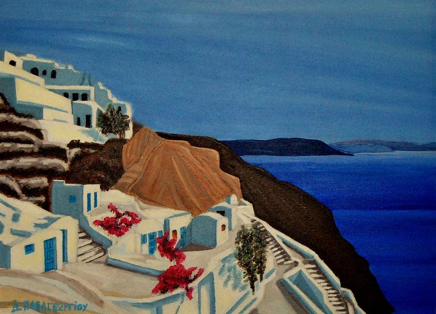Greek Painting - Santorini Greece 2 by Dimitra Papageorgiou