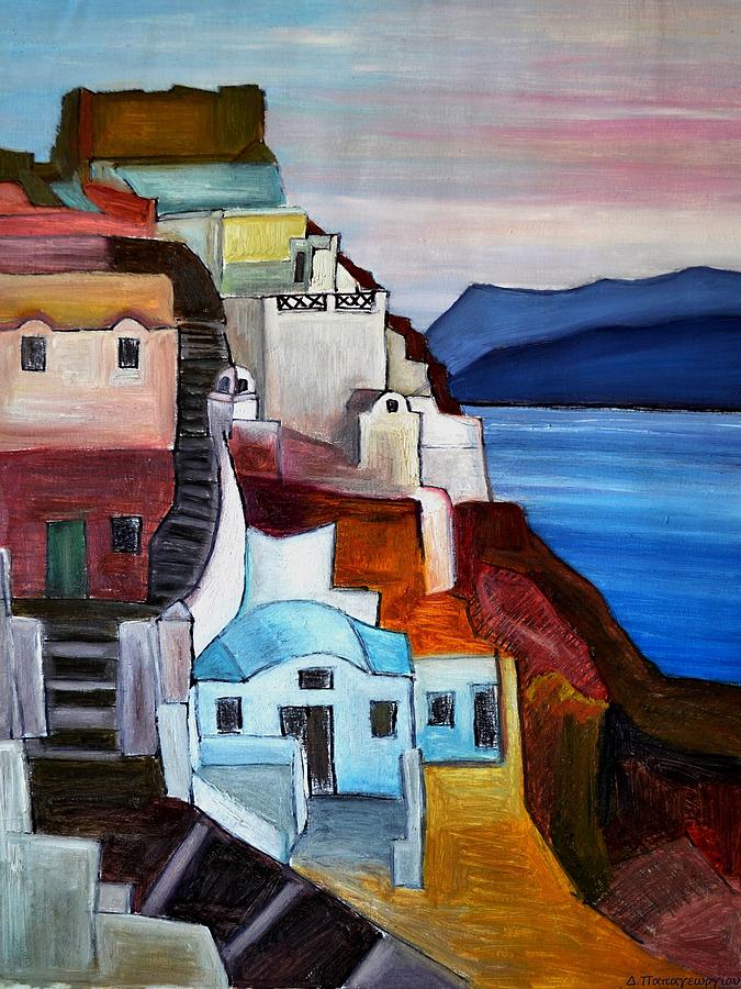 Greek Painting - Santorini Greece 3 by Dimitra Papageorgiou