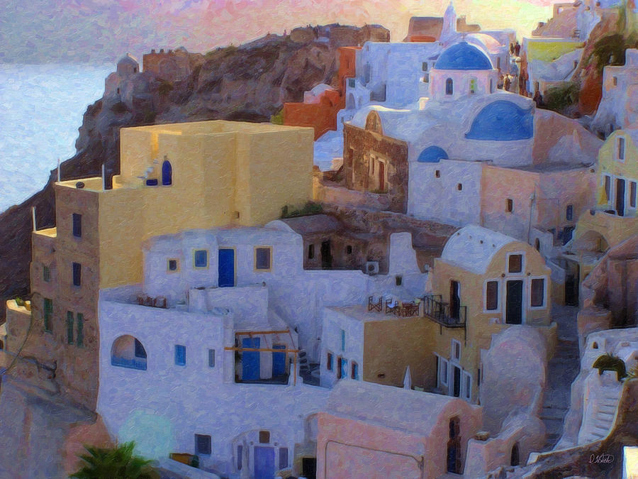 Santorini Grk6424 Painting by Dean Wittle