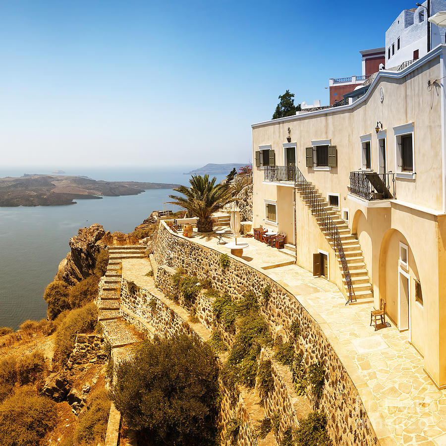 Santorini homes in Firastefani Photograph by Antony McAulay | Fine Art ...