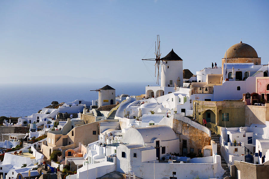 Santorini Island Greece Windmill Photograph by Jack Nevitt