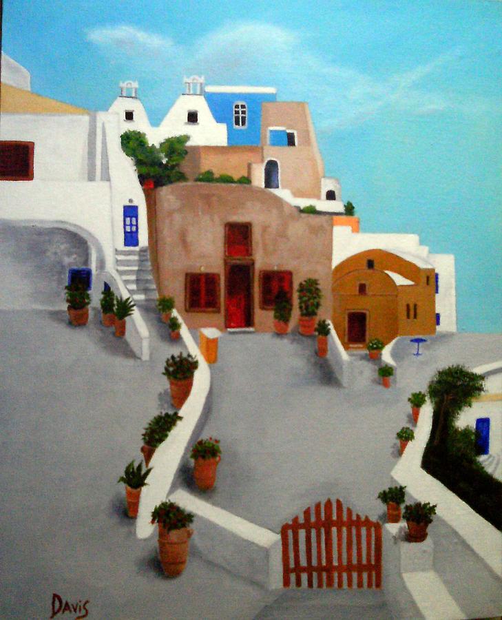 Summer Painting - Santorini by John Davis