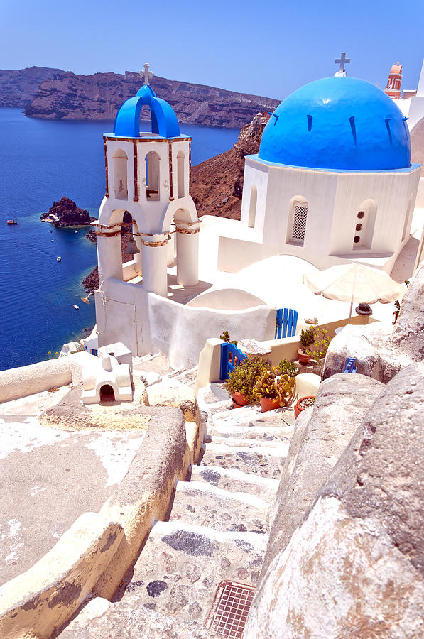 Santorini Oia Church 05 Photograph By Antony Mcaulay Fine Art America