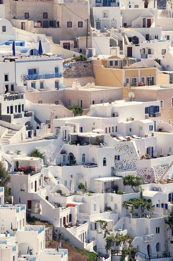 Santorini Oia Village Close Up Vertical by Peskymonkey