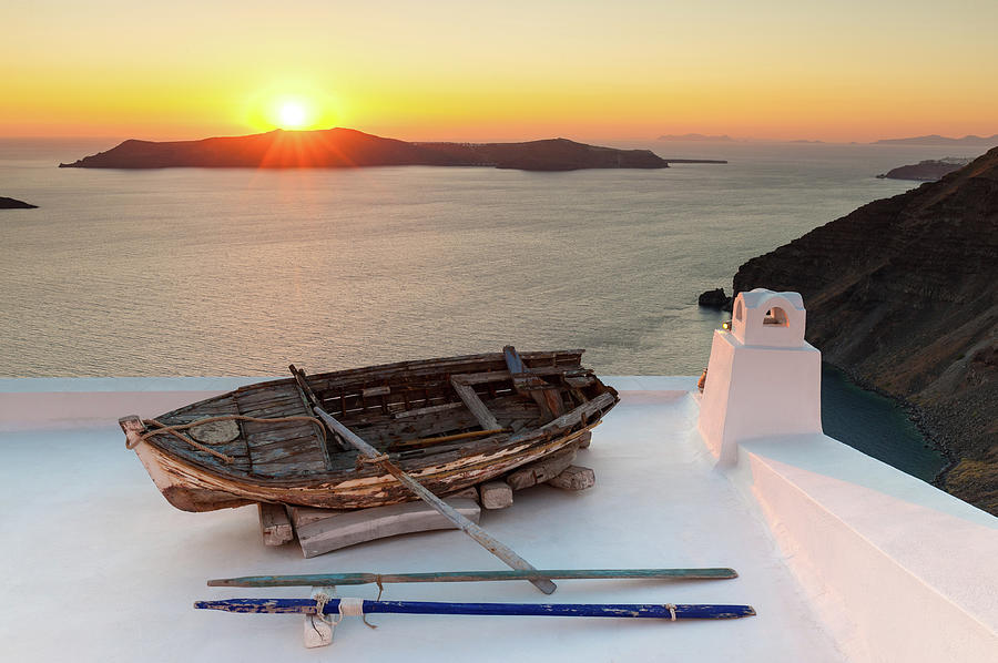 Santorini Sunset, Greece Photograph by Chrishepburn