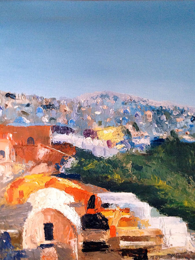 Santorini Sunshine Painting by Josef Kelly