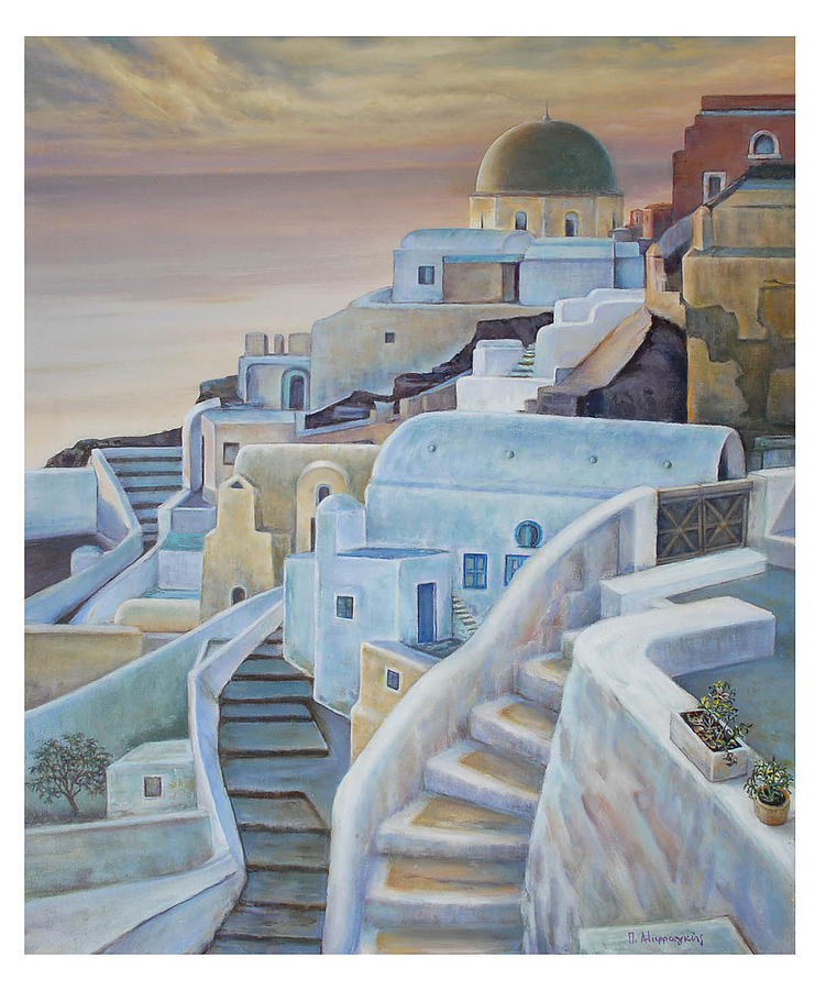 Santorini Painting by Takis Alifragis - Fine Art America