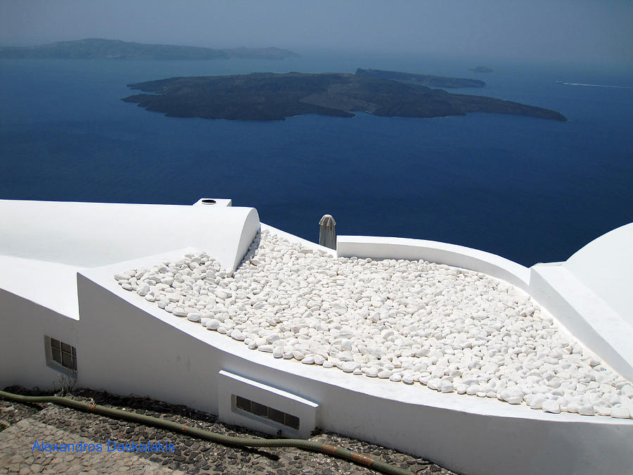 Santorini White Pebbles Photograph by Alexandros Daskalakis
