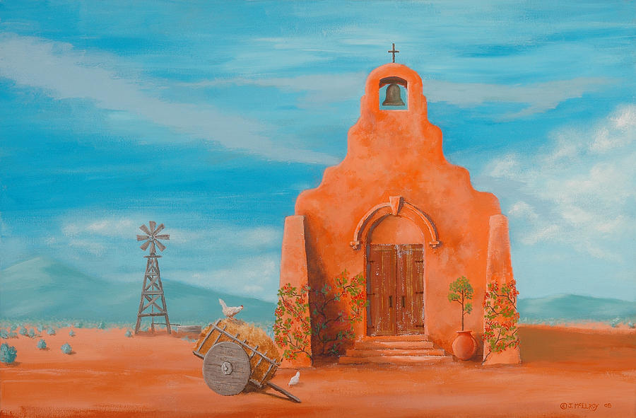 Chicken Painting - Santuario by Jerry McElroy