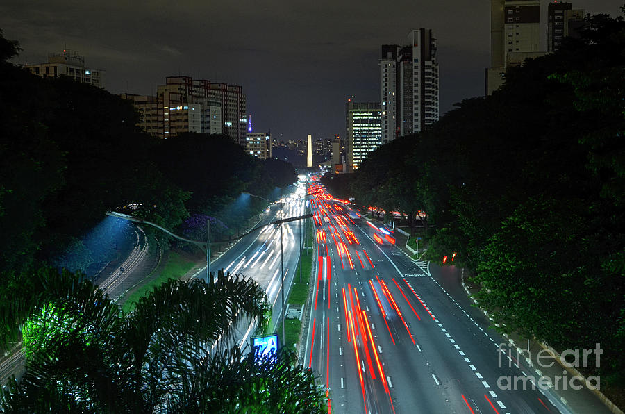Sao Paulo - 23 de Maio Expressway and Ibirapuera Obelisk - All Photograph by Carlos Alkmin