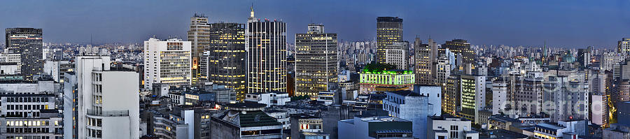 Sao Paulo Downtown At Dusk - Big Skyline - Famous Buildings Photograph