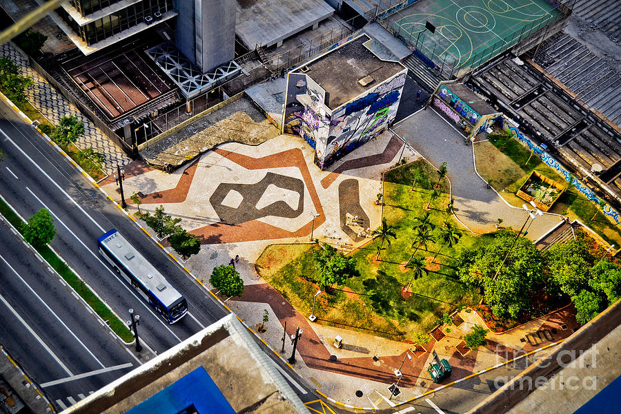 Sao Paulo Downtown - Geometry of Public Spaces Photograph by Carlos Alkmin
