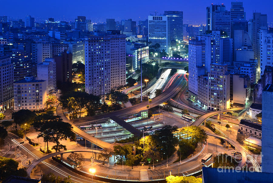 Sao Paulo Skyline - Downtown Photograph by Carlos Alkmin