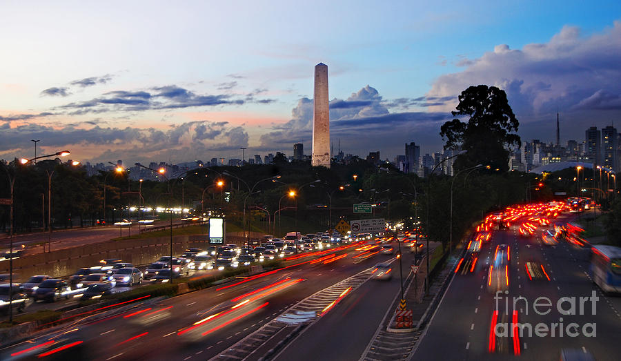 Sao Paulo skyline - Ibirapuera Photograph by Carlos Alkmin