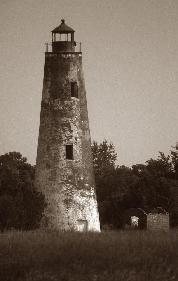 Vintage Sapelo Island Lighthouse Photograph by Skip Willits